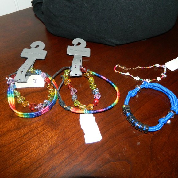 BP. Beaded Braided Rainbow Bracelet Lot Nordstrom - Picture 2 of 4